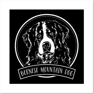 Bernese Mountain Dog lover dog portrait Posters and Art